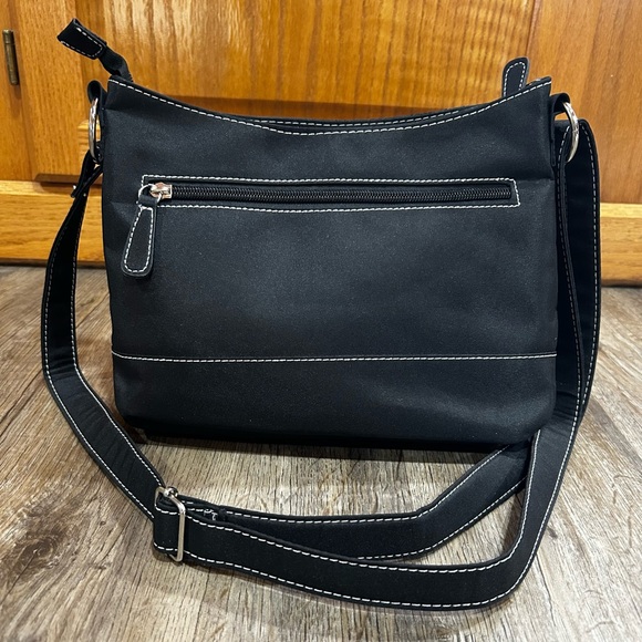 Stone Mountain Accessories Black Crossbody Bag with Embossed Design - Picture 3 of 10
